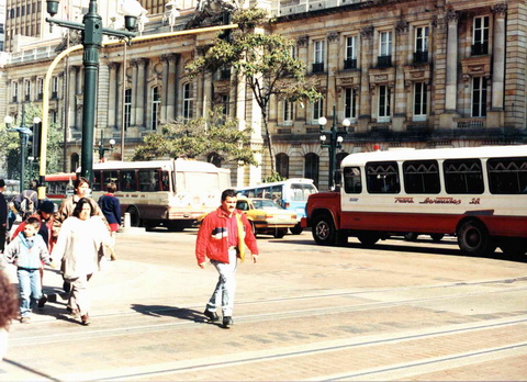 Uma cena do centro de Bogot